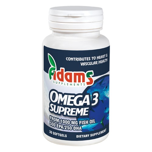 Omega 3 Supreme 500EPA/250DHA 30cps. Adams Supplements