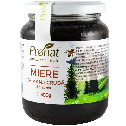 Miere De Mana Cruda, 500gr, Pronat vitamix.ro Miere