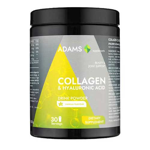 Collagen&HA (pulbere instant, aroma vanilie) 600gr, Adams