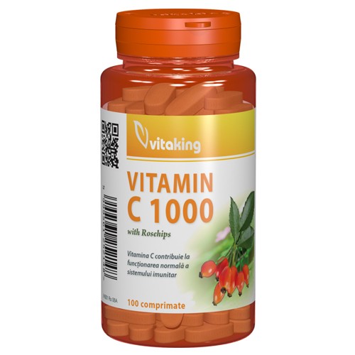 Vitamina C 1000mg cu Macese 100cpr Vitaking