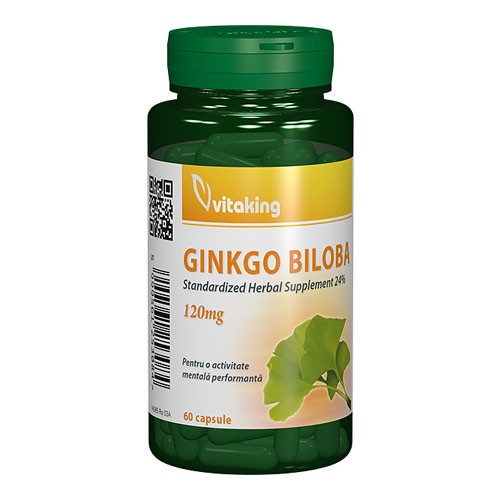Ginkgo Biloba Forte (cu absorbtie indelungata) 120mg 60cps vitamix.ro Memorie