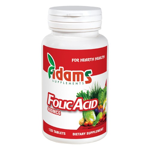Acid Folic 400mcg 120tab Adams Supplements