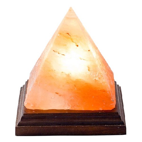 lampa electrica din cristale de sare himalaya - piramida