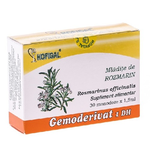 Gemoderivat Rozmarin, 30 monodoze, Hofigal vitamix.ro Memorie