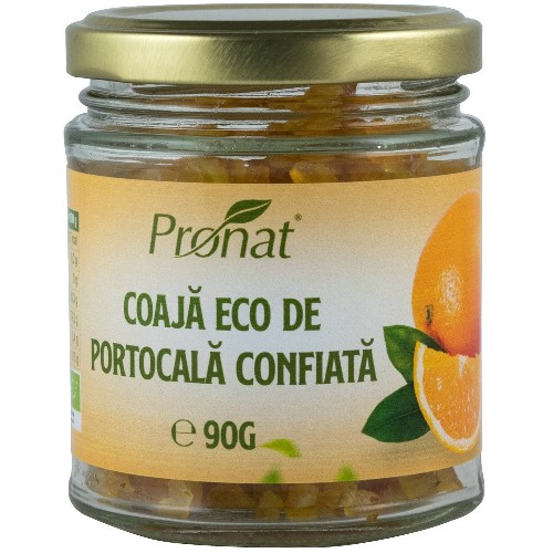 Coaja Portocala Confiata Eco, 90g, Pronat vitamix.ro Snacksuri