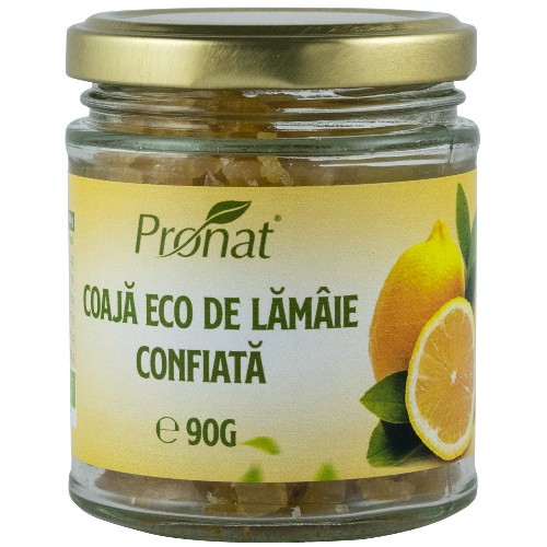 Coaja Lamaie Confiata Eco, 90g, Pronat vitamix.ro Snacksuri