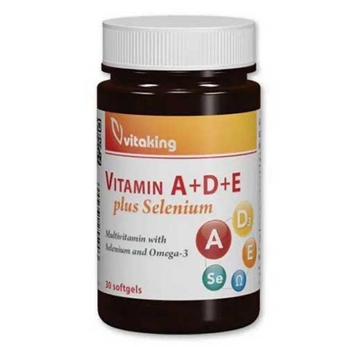 Vitamina A,D,E si Seleniu 30cps, Vitaking