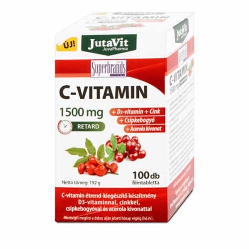Vitamina C cu macese 1500 100cps Jutavit vitamix.ro Vitamina C