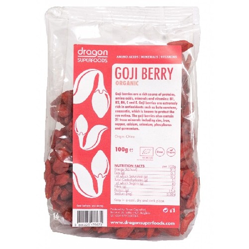 Goji Berries Raw Bio 100gr Dragon Superfoods