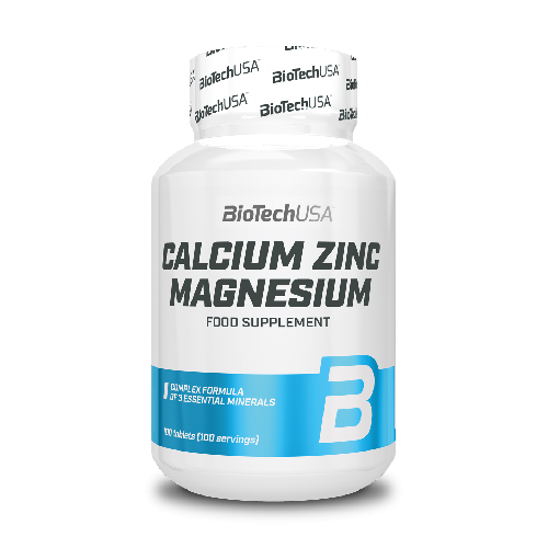 Calcium Zinc Magnezium 100tbl. BiotechUSA vitamix.ro Suplimente fitness