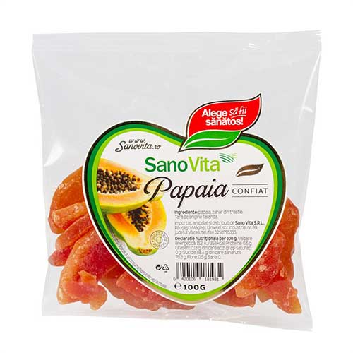 Papaia Confiat 100g, Sano Vita