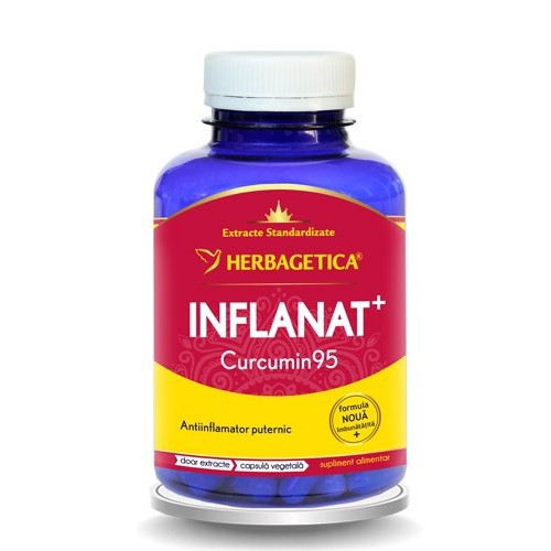 Inflanat Curcumin 95 120 cps Herbagetica vitamix.ro Antiinflamator