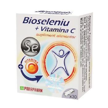 Bioseleniu+Vitamina C 30cps Parapharm