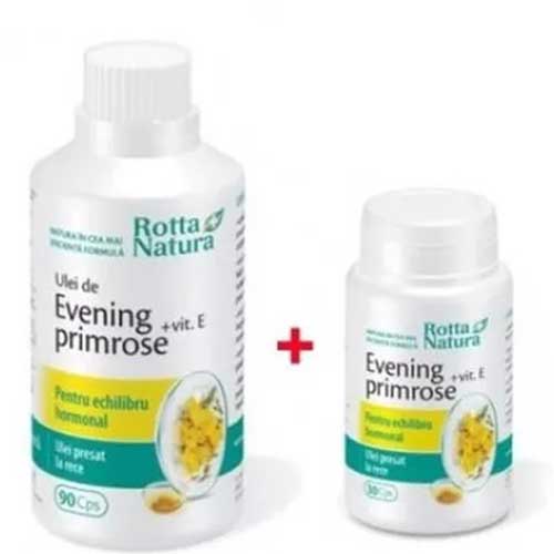 Evening Primrose + Vitamina E 90+30cps GRATIS Rotta