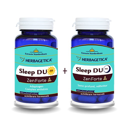 Sleep Duo Am/Pm Zen Forte 30+30cps Cutie Herbagetica vitamix.ro Pachete promotionale 1+1, 2+1