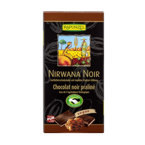 Ciocolata Nirwana Neagra 55%cacao 100gr Rapunzel vitamix.ro Ciocolata