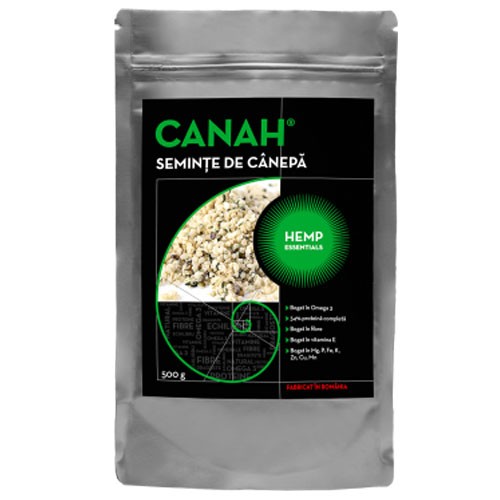 Seminte Decorticate Canepa 500gr Canah vitamix.ro Superalimente