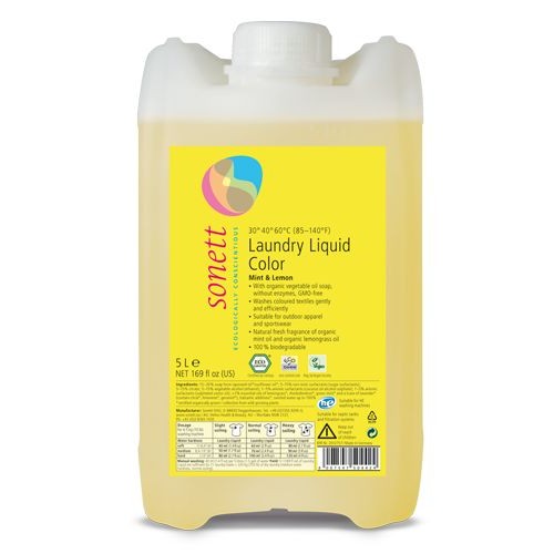 detergent ecologic lichid pentru rufe colorate 5l sonett