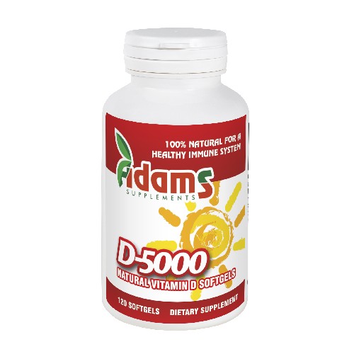 Vitamina D-5000 softgel 120cps. Adams Supplements