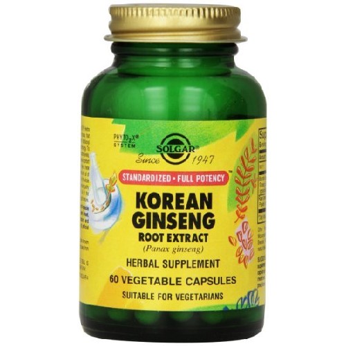sfp korean ginseng root extract 60cps solgar