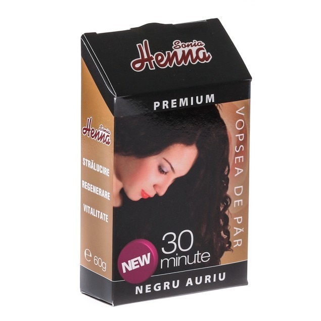Henna Premium Negru-Auriu 60gr Kian Cosmetics
