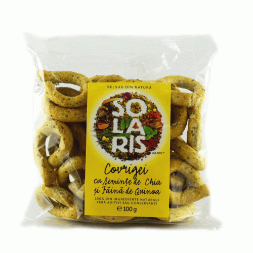 Covrigei cu Seminte de Chia si Faina de Quinoa Solaris 100gr vitamix.ro Snacksuri