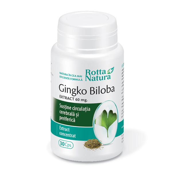 Ginkgo Biloba Extract 60mg 30cps Rotta Natura