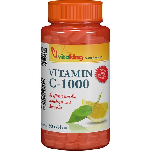 Vitamina C 1000mg cu Bioflavonoid, Acerola si Macese 90cpr vitamix.ro Vitamina C