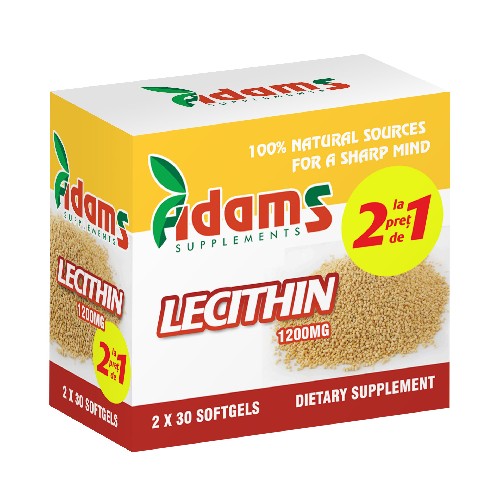 Pachet Lecithin 1200mg 30cps Adams 1+1 GRATUIT vitamix.ro Alte produse pentru femei