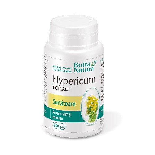 Hypericum Extract, Sunatoare, 30cps, Rotta Natura vitamix.ro Somn usor