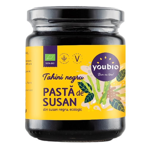 Tahini din susan negru ecologic, 250gr, Youbio vitamix.ro Unturi alimentare