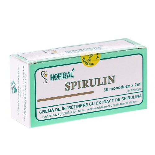 Cremă Spirulin, 30 monodoze, Hofigal : Farmacia Tei online