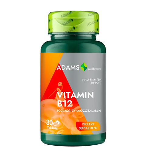 Vitamina B12 500mcg 30tab, Adams