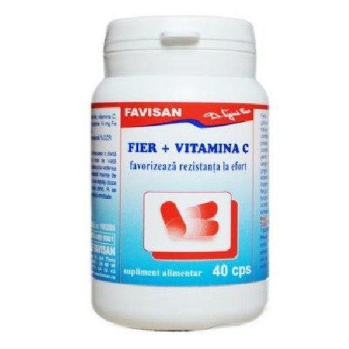Fier + Vitamina C 40cps Favisan vitamix.ro Vitamina C