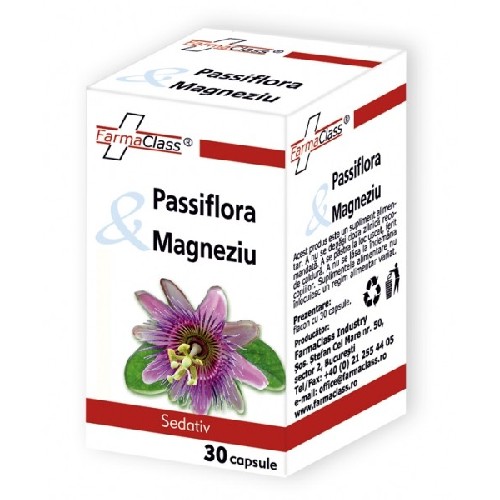 Passiflora & Magneziu 30cps Farma Class vitamix.ro Depresie, anxietate