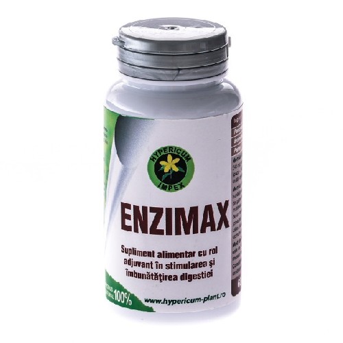 Enzimax 490mg 60cps Hypericum vitamix.ro Digestie