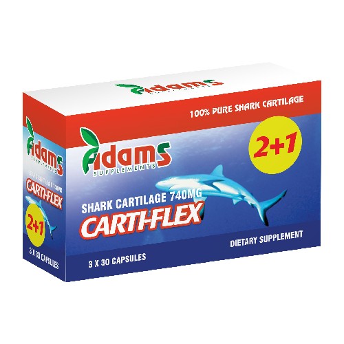 Pachet Carti-Flex (Cartilaj de Rechin) 740mg 30 cps 2+1 GRATIS vitamix.ro Articulatii sanatoase