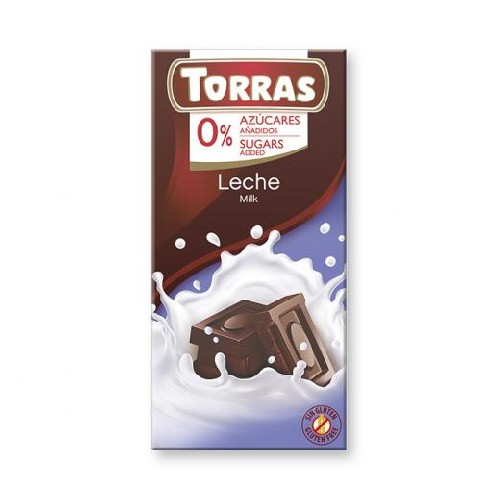 Ciocolata cu Lapte Fara Gluten, 75gr, Torras