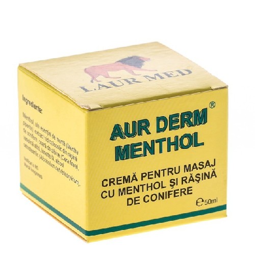 Aur Derm Crema Masaj Antireumatic cu Menthol 50ml vitamix.ro Creme cosmetice