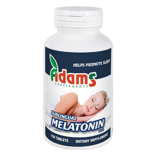 Melatonina 3mg 150tab. Adams Supplements