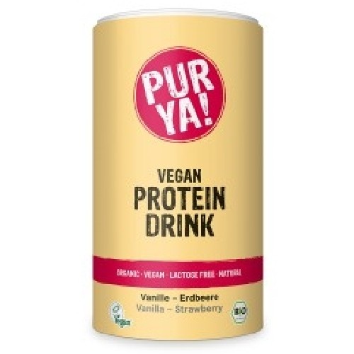 vegan protein drink vanilie-capsuni bio 550gr purya