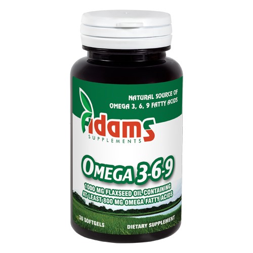 Omega 3-6-9 Ulei din Seminte de In 30cps Adams