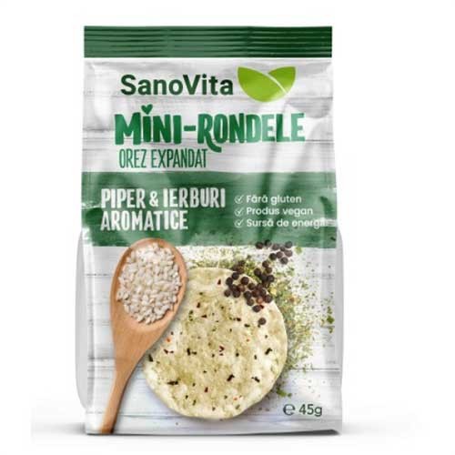 Mini Rondele Piper Ierburi 45g, Sano Vita vitamix.ro Cereale