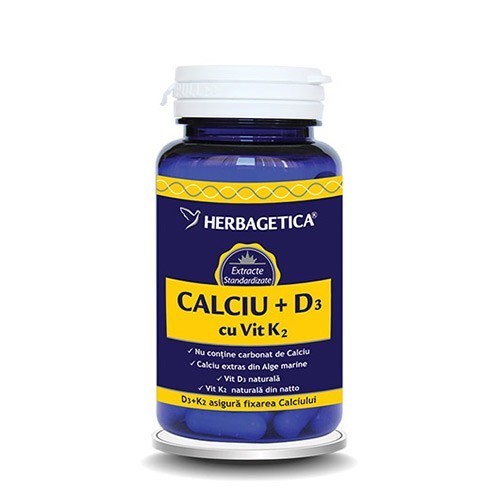 Calciu+d3 Cu Vit K2 30cps Herbagetica vitamix.ro Articulatii sanatoase