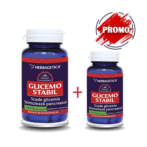 Glicemostabil 60+10 gratuit Herbagetica vitamix.ro Pachete promotionale 1+1, 2+1