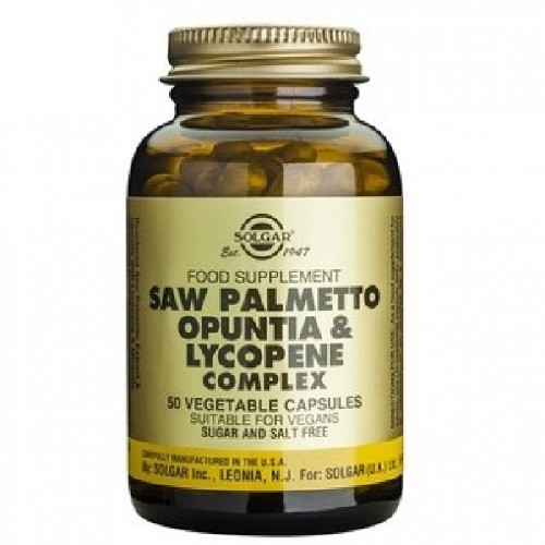 saw palmetto opuntia lycopene complex 50cps solgar