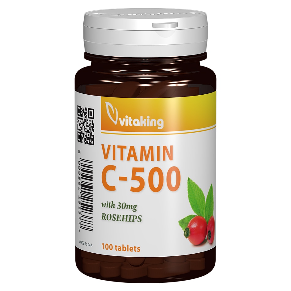 Vitamina C 500 mg cu Macese  100cpr, Vitaking