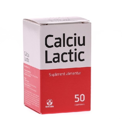 Calciu Lactic 500mg 50cpr Biofarm