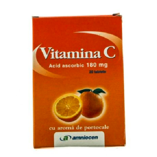 Vitamina C Portocale 180mg, 20cpr, Amniocen vitamix.ro Vitamina C