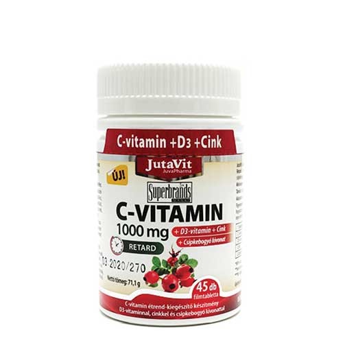 Vitamin C Retard 1000mg +extr Macese+D3 45tb Jutavit vitamix.ro Vitamina C